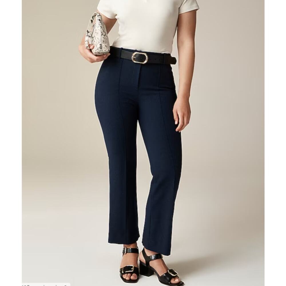 J. Crew Cropped Natalia Pant Blue Carreman 4P